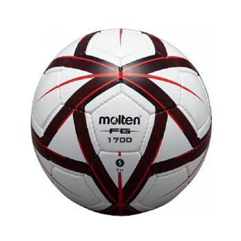 Molten F4G1700-KR Football Hand Stitched Synthetic Leather White Black & Red Size 4