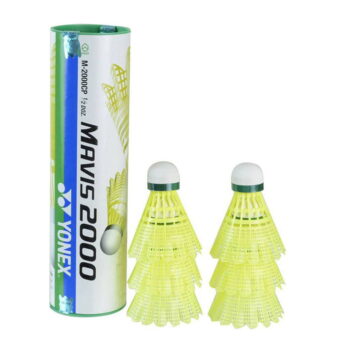 Yonex Mavis 2000 Badminton Shuttlecock 6 Pack Yellow-Slow