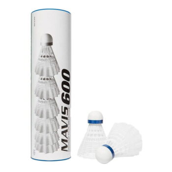 Yonex Mavis 600 Badminton Shuttlecock 6 Pack White-Slow