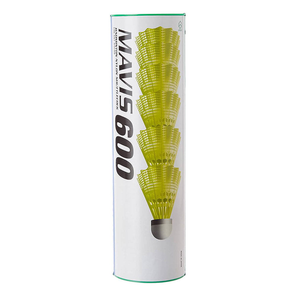 Yonex Mavis 600 Badminton Shuttlecock 6 Pack Yellow-Slow