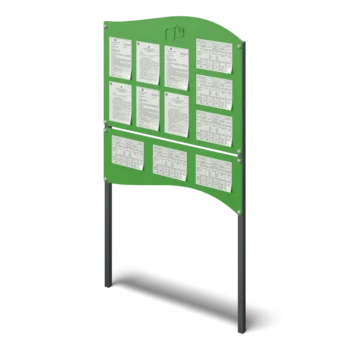 Information board with pockets (wide)