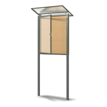 Information board with door and canopy (wide)
