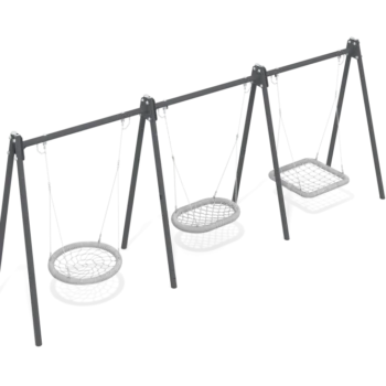 Steel Swing Frame Nest For 3 Seats