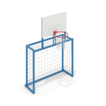 Football goal with basketball backboard