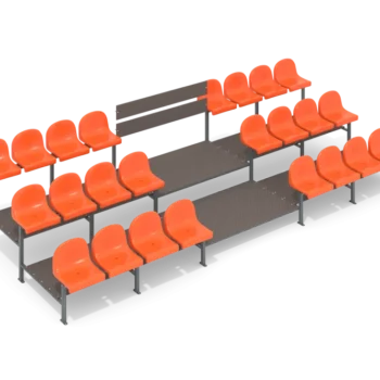 Tribune for 24 seats with aisle