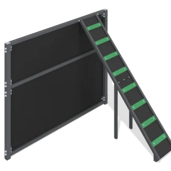 Fence with slanted board