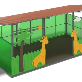 Shade canopy 4200х6000 Giraffes (walls - polycarbonate, plywood)