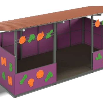 Shade canopy 4200х6000 Preschooler (walls - plywood)