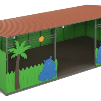 Shade canopy 4200х8000 Hippos (walls - plywood)