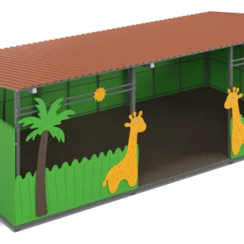 Shade canopy 4200х8000 Giraffes (walls - plywood)