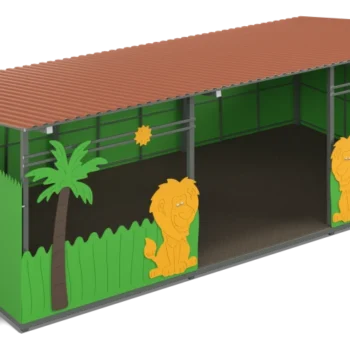 Shade canopy 4200х8000 Lions (walls - plywood)