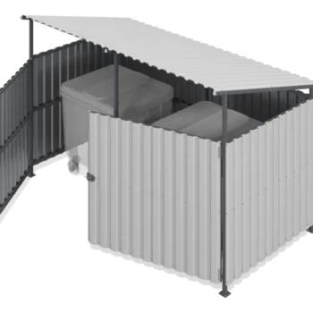 Dumstep enclosure with doors (2 containers)