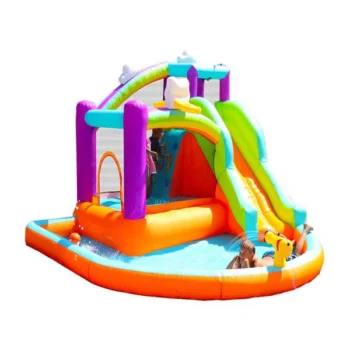 inflatable bounce house ,jumping castle with slide MIN-24005