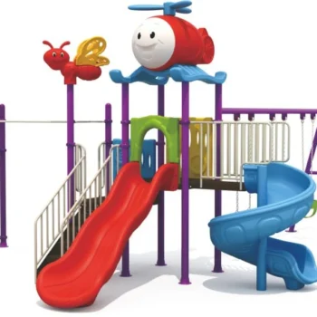 Two Slide And 3 Kids & Adult Swings & Monkey Bar Playground SHA-2020178