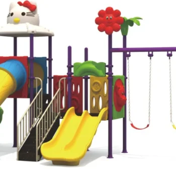 Four Slide And 3 Kids Swings Playground  SHA-16014