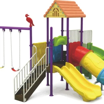 Myts Peggy Playcenter 3 Swings & Multiple Slides Outdoor Playground Multicolour SHA-23020