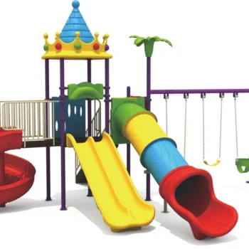 Mega Castle & Crowns Tube Slide & moon Swings SHA-23022