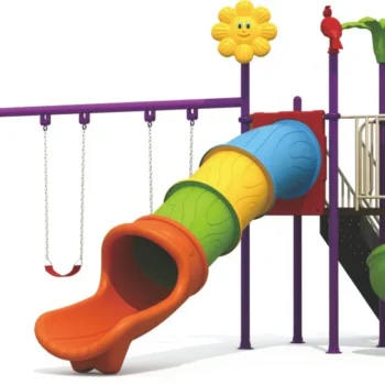 Two Slide And 3 Kids & Adult Swings Playground SHA-16012