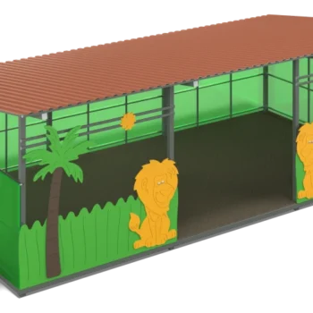 Shade canopy 4200х8000 Lions (walls - polycarbonate, plywood)