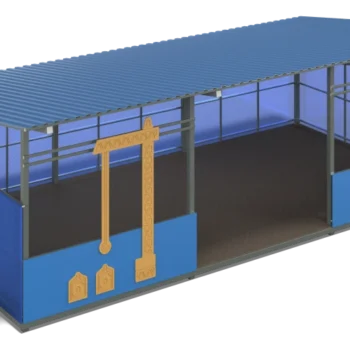 Shade canopy 4200х8000 Profession (walls - polycarbonate, plywood)